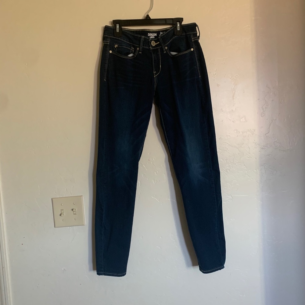 Dark blue jeans